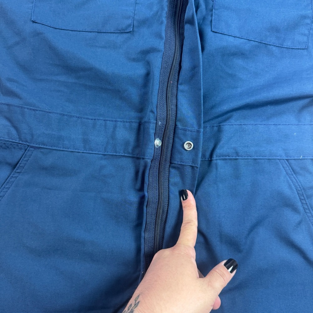 Dickies Coveralls Short Sleeve Utility Workwear Jumpsuit Navy Blue Mens 38 Long - Picture 10 of 16